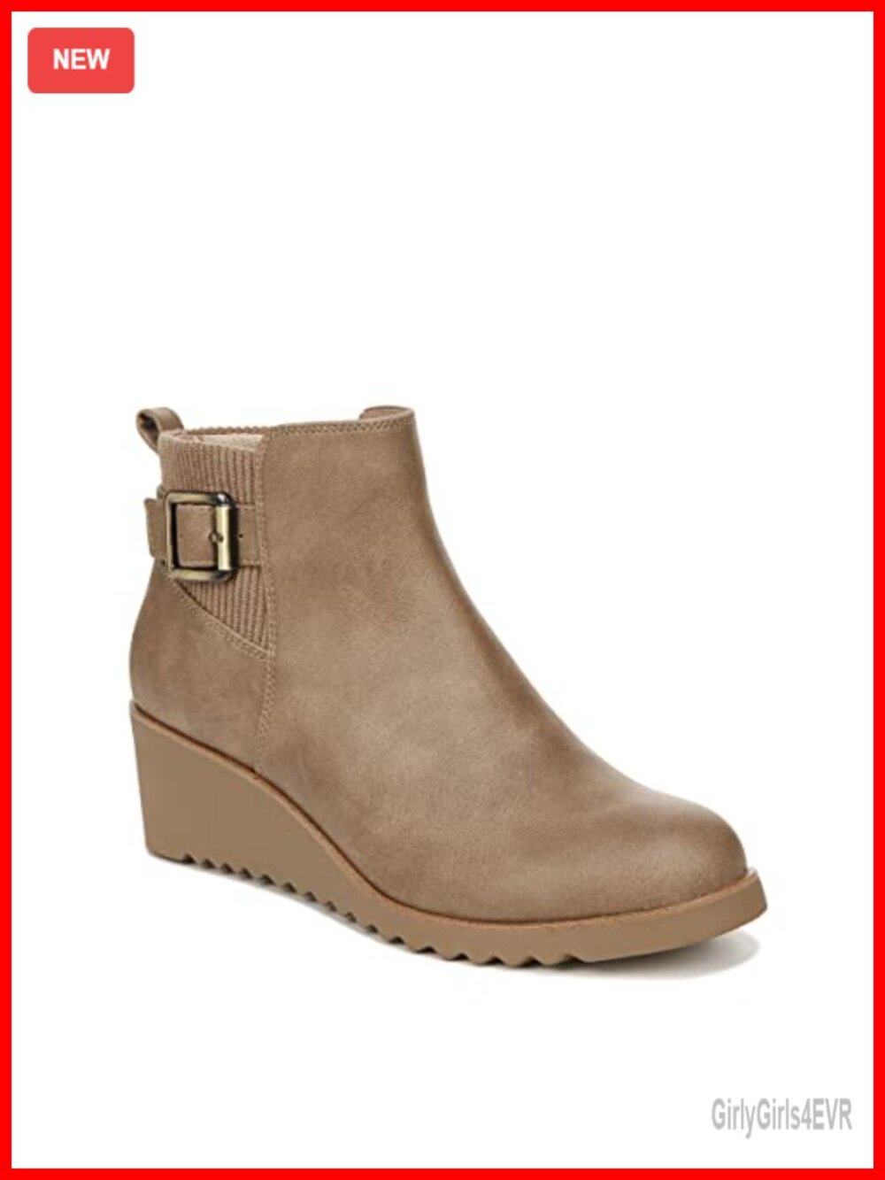 Faux Leather Chelsea Wedge Ankle Booties Comfort Zip
